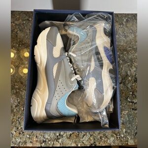 Christian Dior B22 Sneakers White Blue New Never Worn Authentic EU 45 US 12